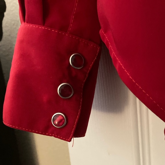 Western Style Blouse with Embroidered Accents by Daniali - Picture 7 of 8